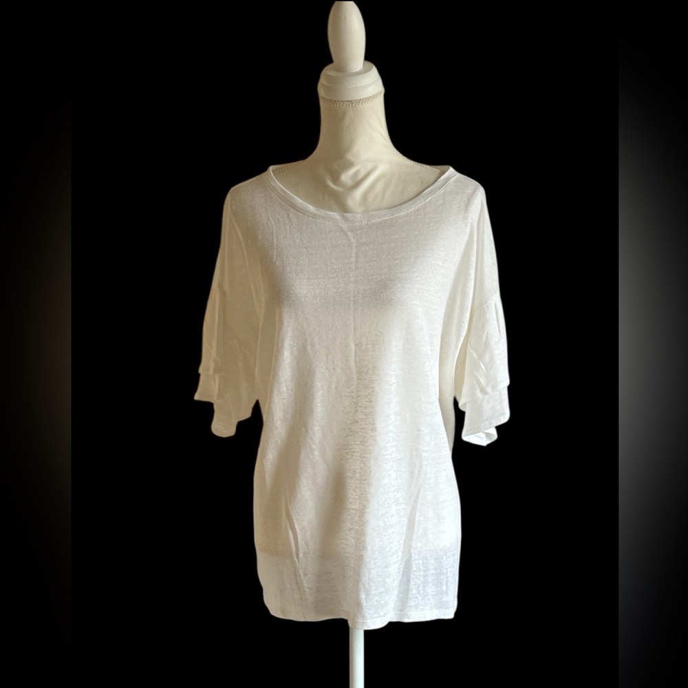 J Jill Linen White Women's Top